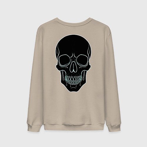 Мужской свитшот Skull black / Миндальный – фото 2