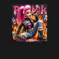 Свитшот хлопковый мужской Barbie singer - punks not dead, цвет: черный — фото 2