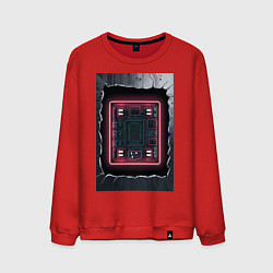 Свитшот хлопковый мужской Что внутри, цвет: красный