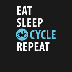 Свитшот хлопковый мужской Еда сон велик, цвет: черный — фото 2