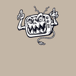 Свитшот хлопковый мужской Телевизор монстр, цвет: миндальный — фото 2