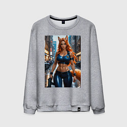 Мужской свитшот Рыжая лиса-полицейский