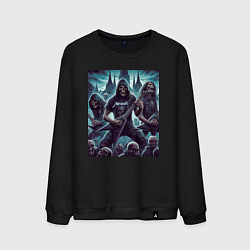 Свитшот хлопковый мужской Metallica - thrash metal, цвет: черный