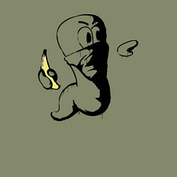 Свитшот хлопковый мужской Червяк с бананом, цвет: авокадо — фото 2