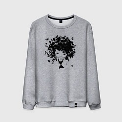 Свитшот хлопковый мужской Милая весенняя девчонка, цвет: меланж