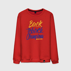 Свитшот хлопковый мужской Golden State back to back, цвет: красный