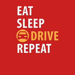 Свитшот хлопковый мужской Eat sleep drive, цвет: красный — фото 2