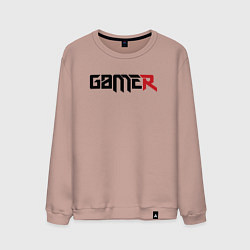 Свитшот хлопковый мужской Gamer, цвет: пыльно-розовый