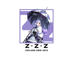 Свитшот хлопковый мужской Вивиан - Zenless Zone Zero, цвет: белый — фото 2