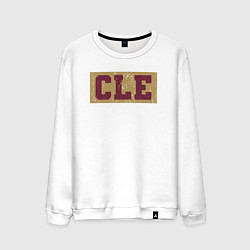 Свитшот хлопковый мужской NBA Cle, цвет: белый