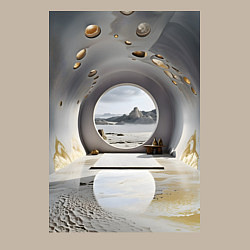 Свитшот хлопковый мужской Серая пещера, цвет: миндальный — фото 2