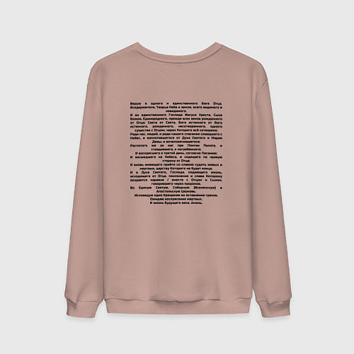 Мужской свитшот Иисус - мой Друг / Пыльно-розовый – фото 2