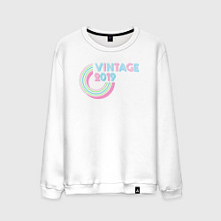 Свитшот хлопковый мужской Винтаж 2019, цвет: белый