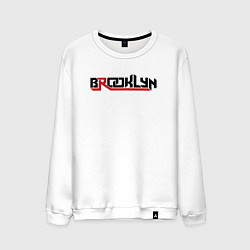 Свитшот хлопковый мужской Brooklyn USA, цвет: белый