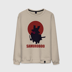 Свитшот хлопковый мужской Банбу самурай, цвет: миндальный