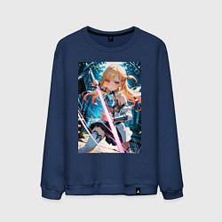 Свитшот хлопковый мужской Марин Китагава косплей Асуны Юки, цвет: тёмно-синий