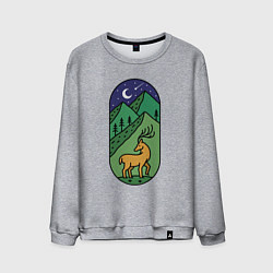 Мужской свитшот Олень и горы