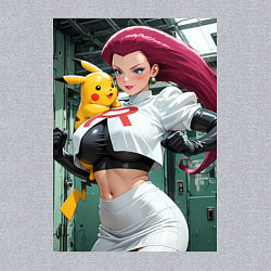 Свитшот хлопковый мужской Джесси и Пикачу, цвет: меланж — фото 2