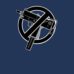 Свитшот хлопковый мужской Нет оружию, цвет: тёмно-синий — фото 2