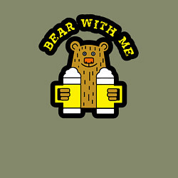 Свитшот хлопковый мужской Bear with me, цвет: авокадо — фото 2