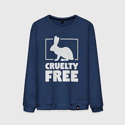 Свитшот хлопковый мужской Нет жестокости, цвет: тёмно-синий