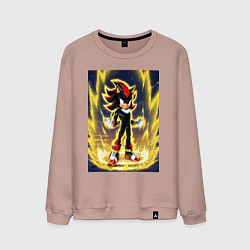 Свитшот хлопковый мужской Шэдоу охвачен аурой силы, цвет: пыльно-розовый