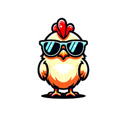 Свитшот хлопковый мужской Крутая цыпа в очках, цвет: белый — фото 2