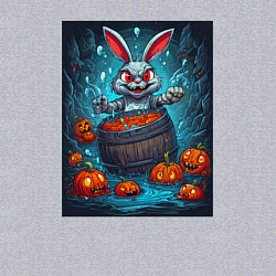 Свитшот хлопковый мужской Кролик в бешенстве, цвет: меланж — фото 2