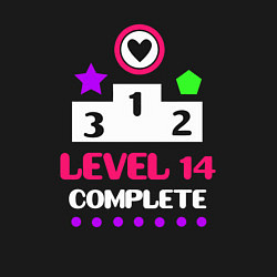 Свитшот хлопковый мужской 14 уровень пройден, цвет: черный — фото 2