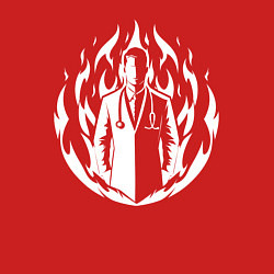 Свитшот хлопковый мужской Огненный доктор, цвет: красный — фото 2