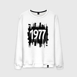 Свитшот хлопковый мужской Готический стиль 1977, цвет: белый