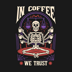 Свитшот хлопковый мужской In coffee we trust, цвет: черный — фото 2