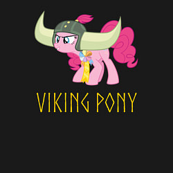 Свитшот хлопковый мужской Пинки Пай пони викинг, цвет: черный — фото 2