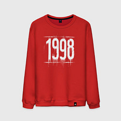 Свитшот хлопковый мужской Белой краской 1998, цвет: красный
