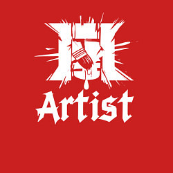 Свитшот хлопковый мужской Художник логотип с кистью, цвет: красный — фото 2