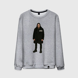 Свитшот хлопковый мужской Bones во весь рост, цвет: меланж