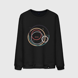 Мужской свитшот Love надпись абстракция