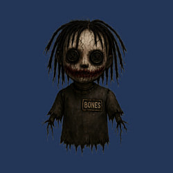Свитшот хлопковый мужской Bones хоррор кукла, цвет: тёмно-синий — фото 2
