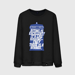 Свитшот хлопковый мужской Tardis winner, цвет: черный