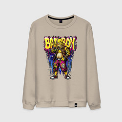 Свитшот хлопковый мужской Гомер бед бой, цвет: миндальный