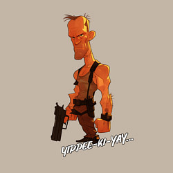 Свитшот хлопковый мужской Yippee-ki-yay - Джон Макклейн, цвет: миндальный — фото 2