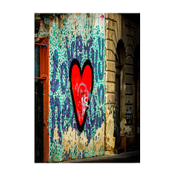 Свитшот хлопковый мужской Граффити сердце, цвет: белый — фото 2