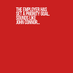 Свитшот хлопковый мужской Приоритеная цель джон коннер, цвет: красный — фото 2