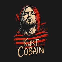 Свитшот хлопковый мужской Курт Кобейн с надписью, цвет: черный — фото 2