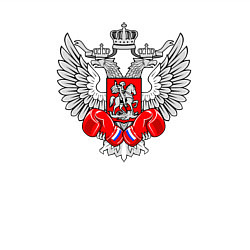 Свитшот хлопковый мужской Федерация бокса России - логотип, цвет: белый — фото 2