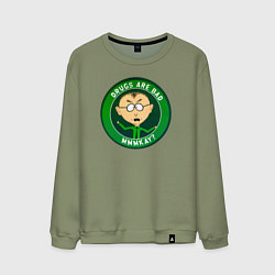 Свитшот хлопковый мужской Мистер Маки, цвет: авокадо