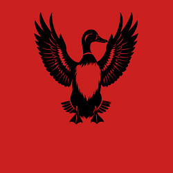 Свитшот хлопковый мужской Черная утка, цвет: красный — фото 2