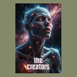 Свитшот хлопковый мужской The Creators - big space celestial, цвет: авокадо — фото 2