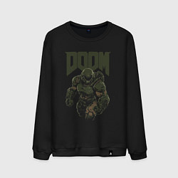 Свитшот хлопковый мужской Doom shooter, цвет: черный
