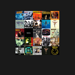 Свитшот хлопковый мужской Nirvana - обложки, цвет: черный — фото 2